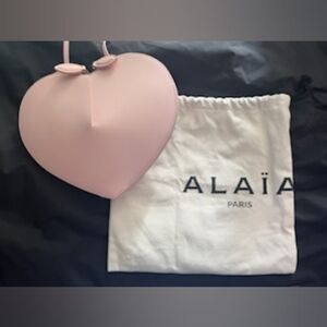 ALAIA Le Coeur Light Pink Crossbody Bag in Lux Leather, New w/o tags